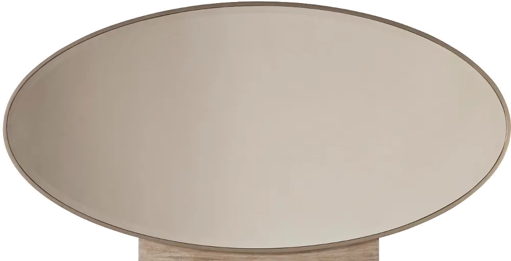 Modern Frosted Ash Oval Mirror - Alexandra-1