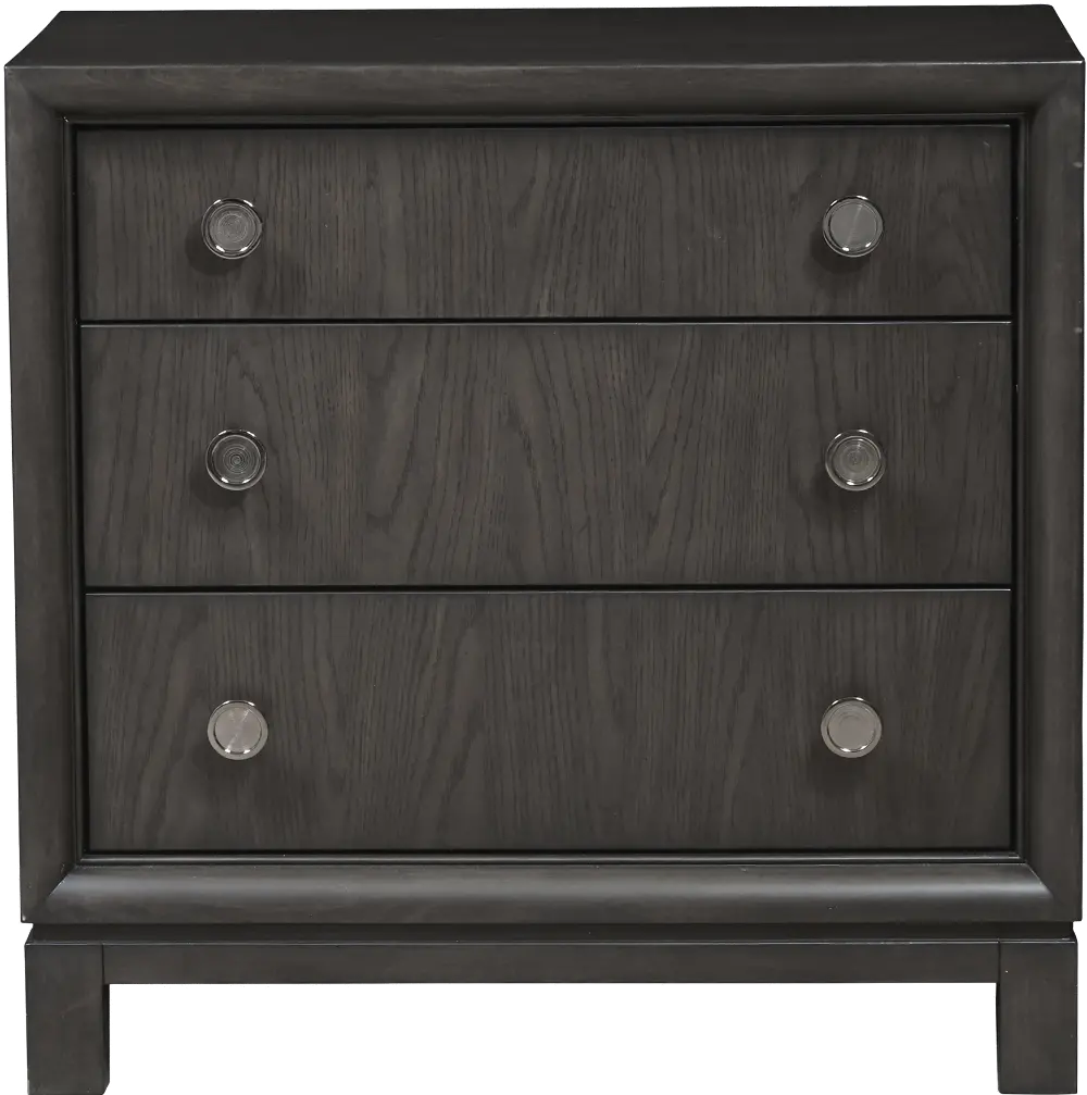 Contemporary Black and Nickel Nightstand - Radiance Space-1