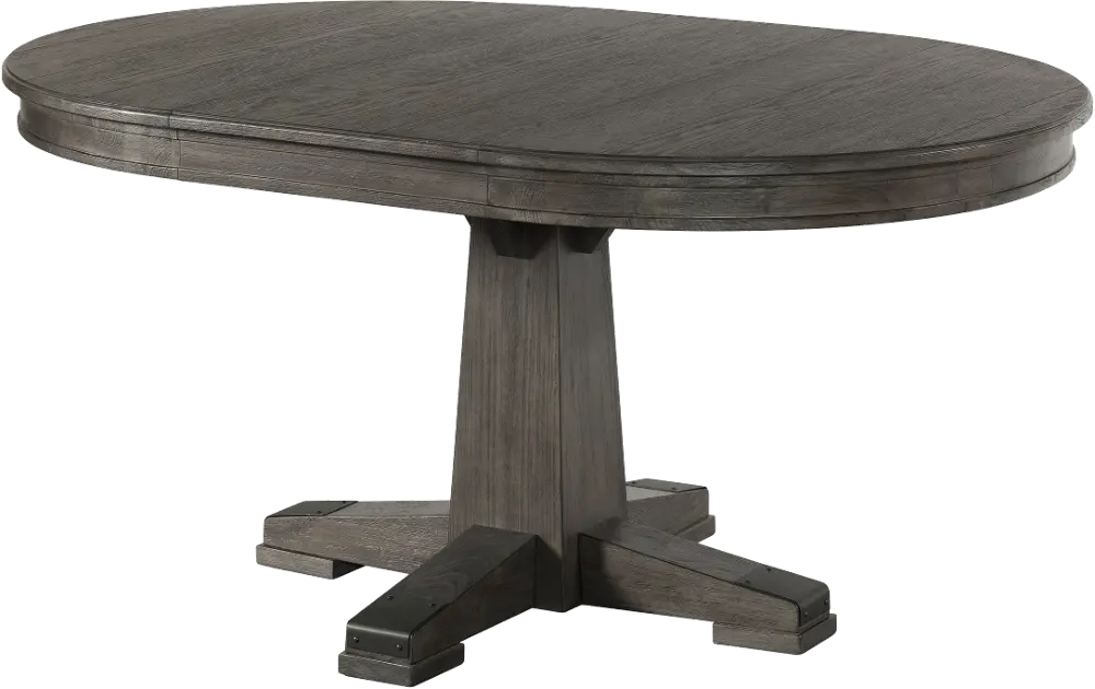Pewter Brown Round Dining Table - Foundry-1