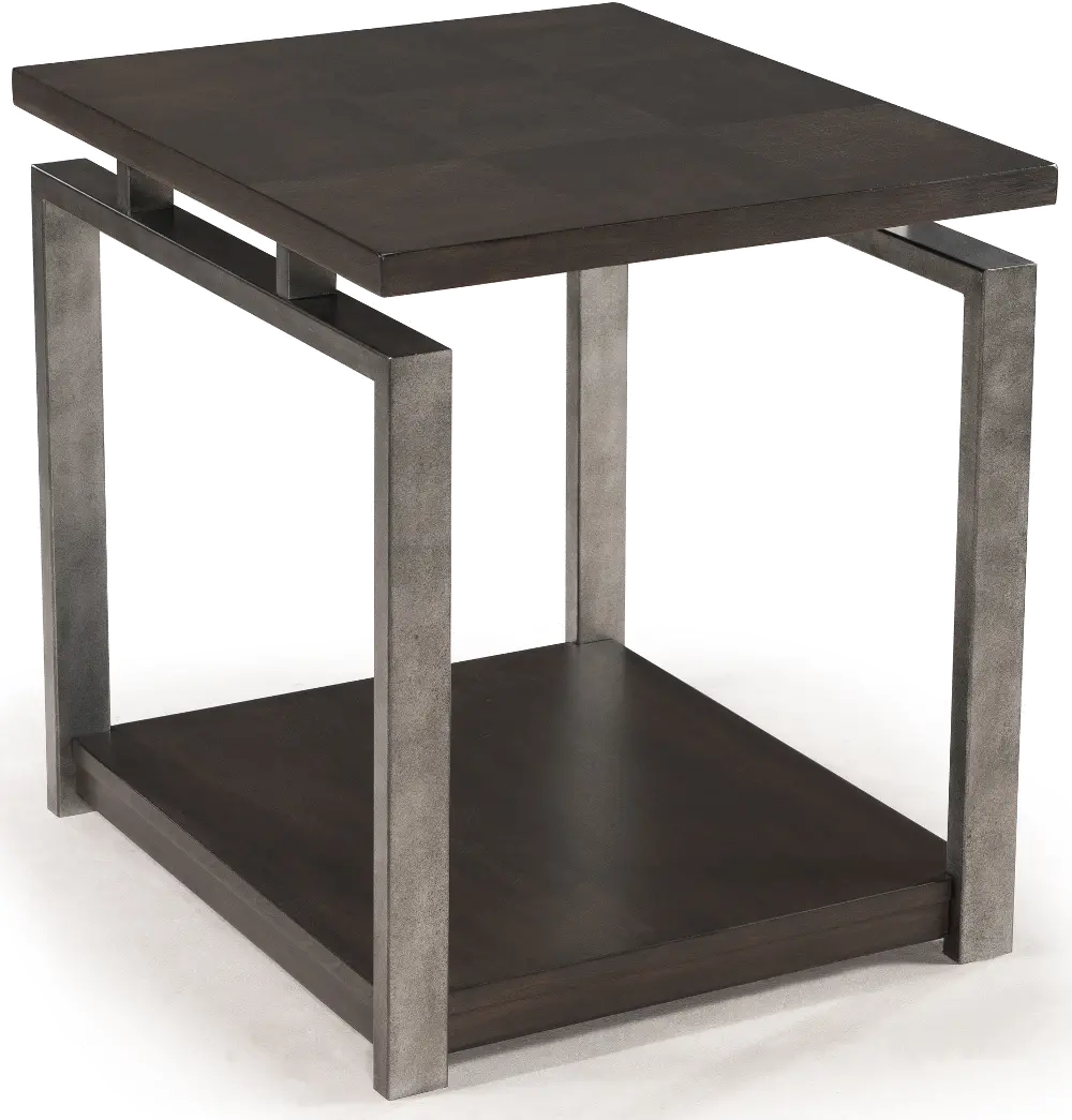 Contemporary Sleek Black End Table - Alton-1