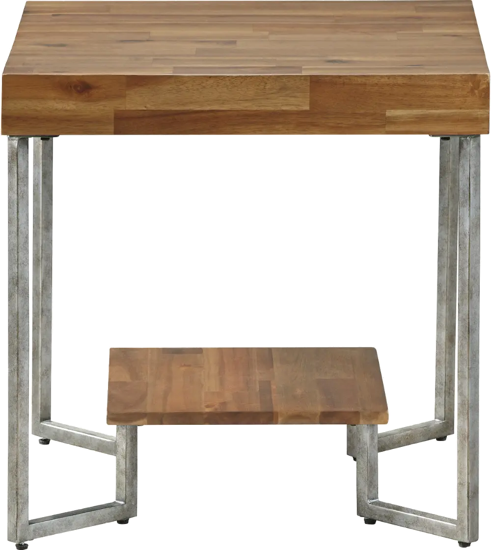 Natural Wood Grain Living Room End Table - Dawson-1