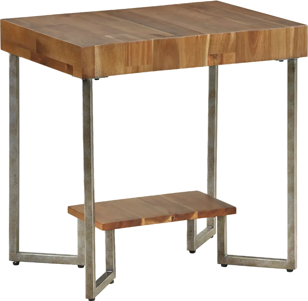 Natural Wood Grain Small End Table - Dawson-1