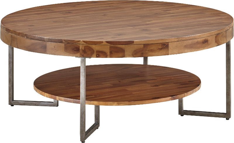 Natural Wood Grain Round Coffee Table, Round Coffee Table Wood