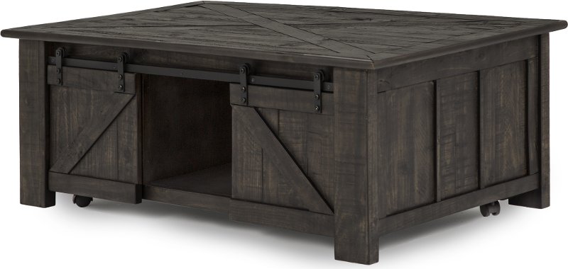 Transitional Black Lift Top Coffee, Living Room Furniture Lift Top Storage Coffee Table