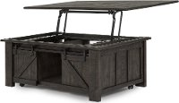 Transitional Black Lift Top Coffee Table with Storage ...