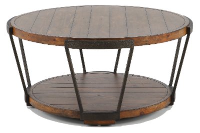 Rustic Tobacco Brown Round Coffee Table Homestead Rc Willey