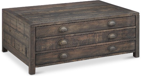 Coffee Tables And Tail Rc Willey Furniture Aged And Distressed Brown Coffee Table Vernon