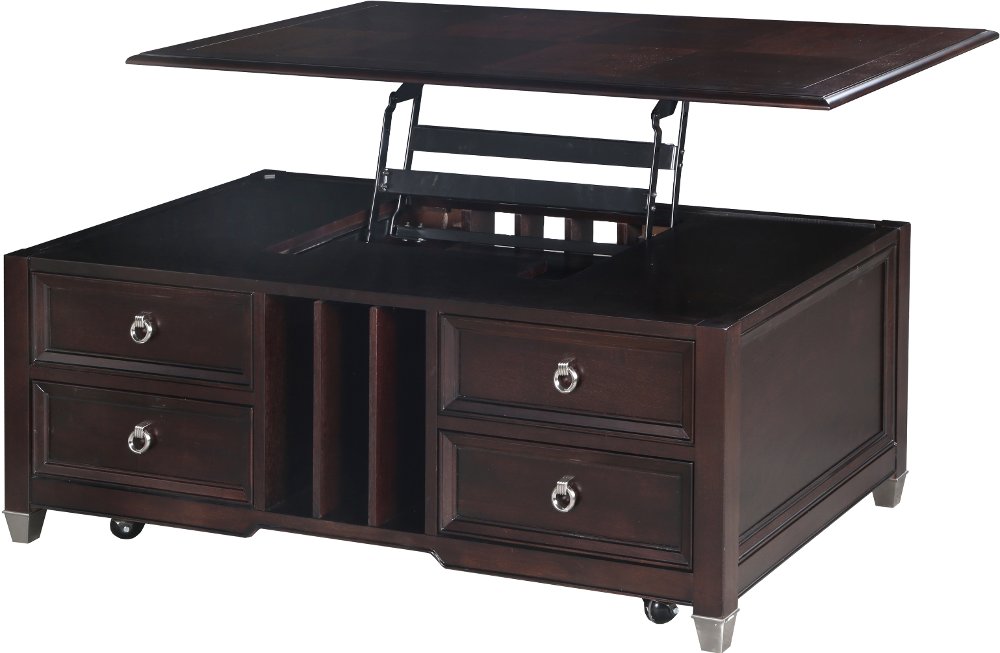 Transitional Dark Brown Lift Top Coffee Table Darien Rc Willey Transitional Dark Brown Lift Top Coffee Table Darien Rc Willey Furniture