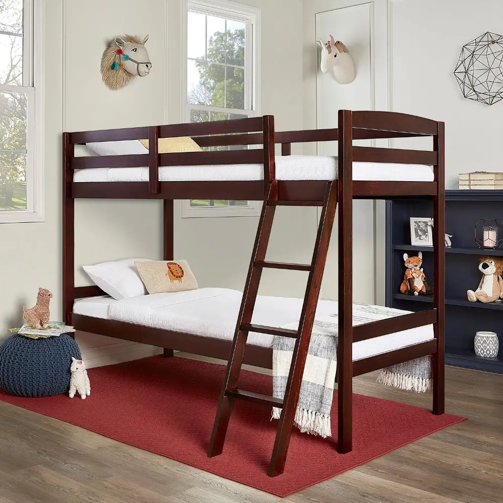 Espresso Twin-over-Twin Bunk Bed - Taylor-1