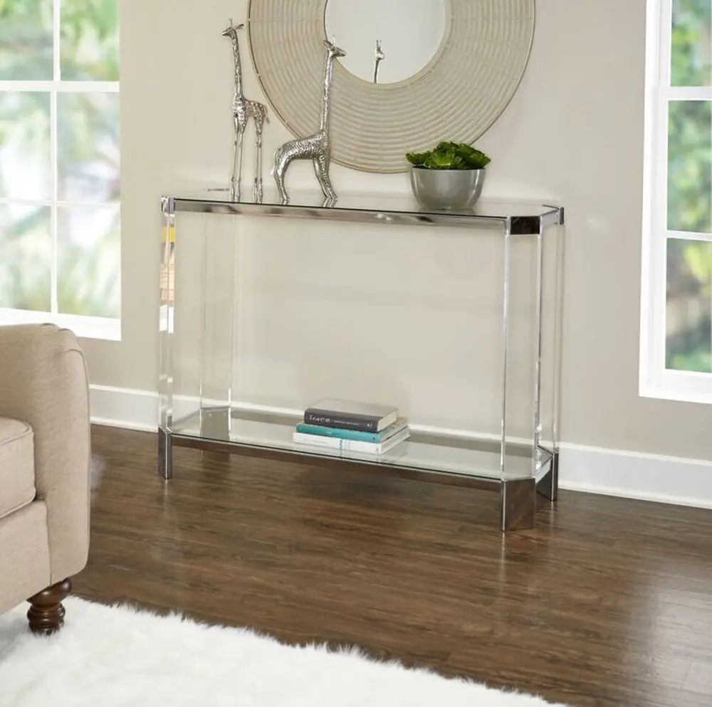 Glass Sofa Table (48 Inch) - Brahm-1