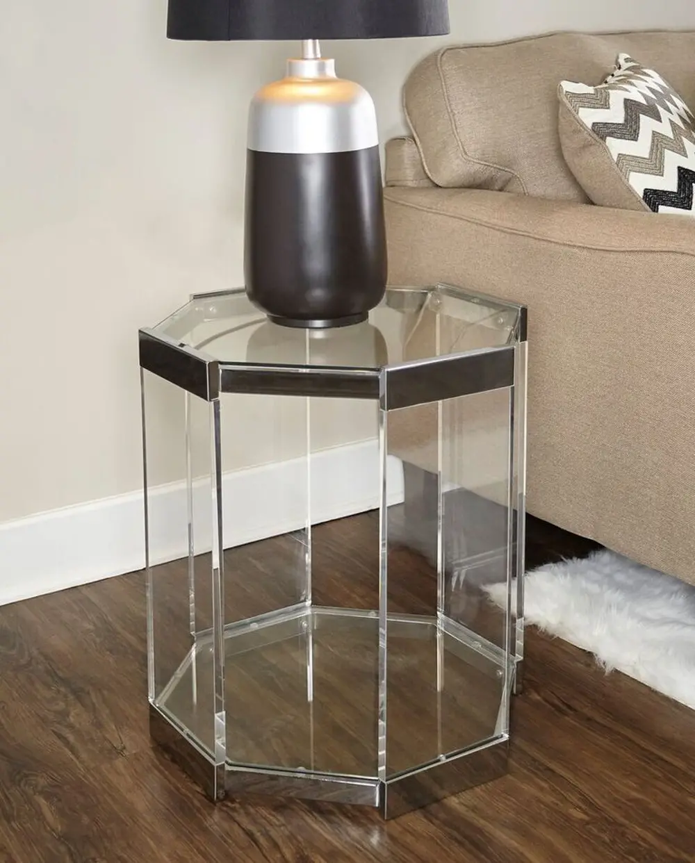 Glass End Table - Brahm-1