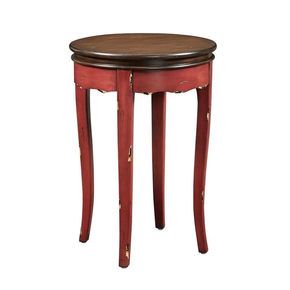 Red Round End Table - Rachel-1