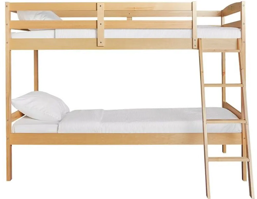 Natural Twin-over-Twin Bunk Bed - Taylor-1