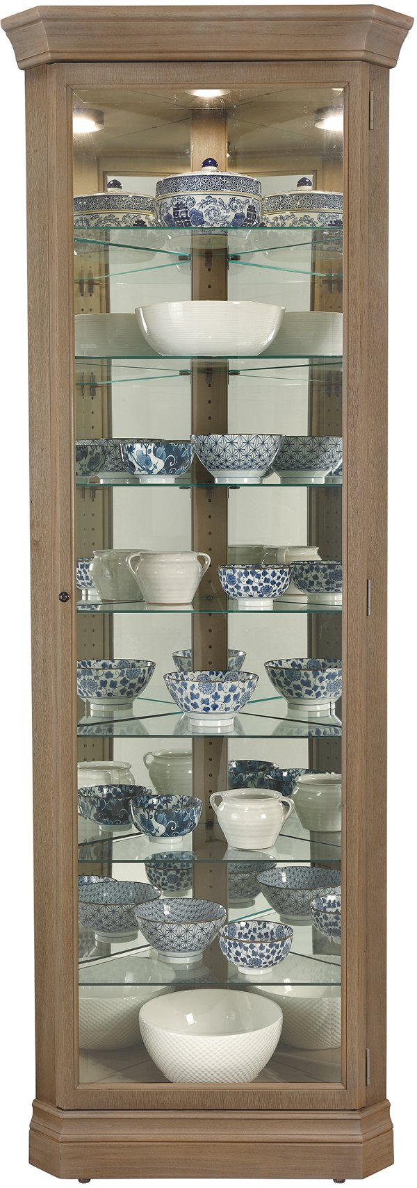 China Cabinets And Display Cases Rc Willey Furniture Aged Gray Corner Curio Cabinet Delia