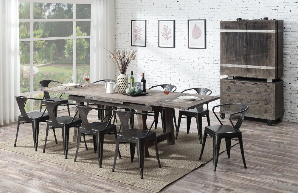 Pine Trestle 7 Piece Dining Room Set Dakota Rc Willey Furniture Pine Trestle 7 Piece Dining Room Set Dakota Rc Willey Furniture
