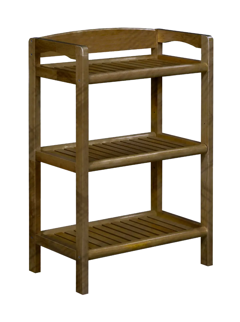 Antique Chestnut Solid Wood Low Bookcase-Media Tower-1