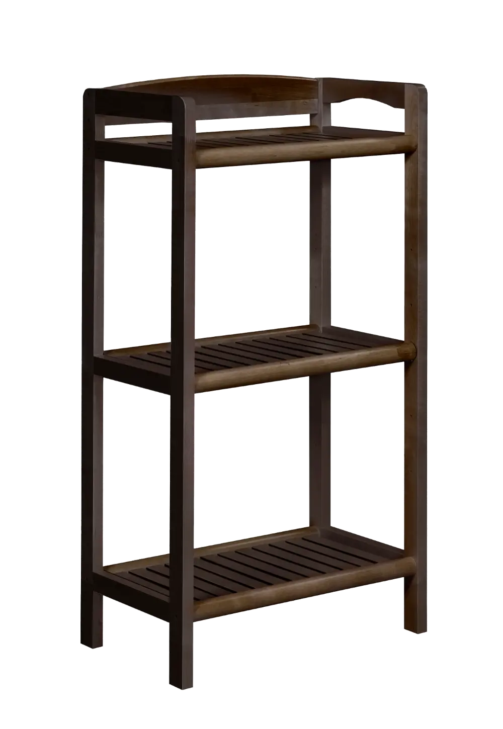 44 Inch Espresso Solid Wood Bookcase-Media Tower-1