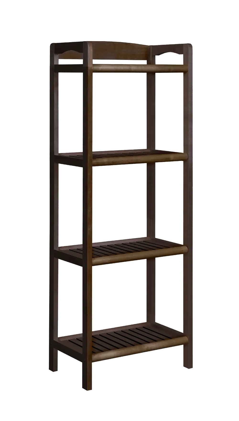 Espresso Solid Wood Tall Bookcase-Media Tower-1