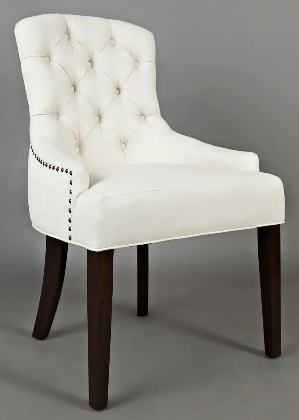 Ivory Button-Tufted Upholstered Dining Chair - Gramercy-1