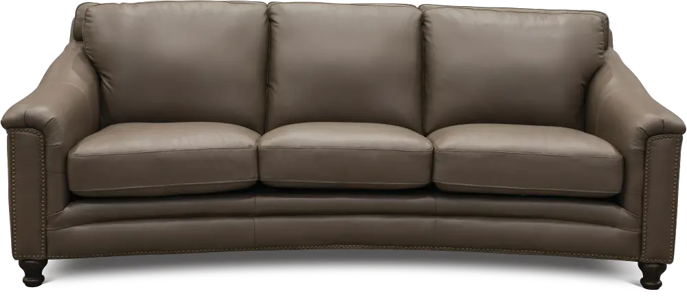 Classic Modern Clay Brown Leather Sofa - Billingham-1