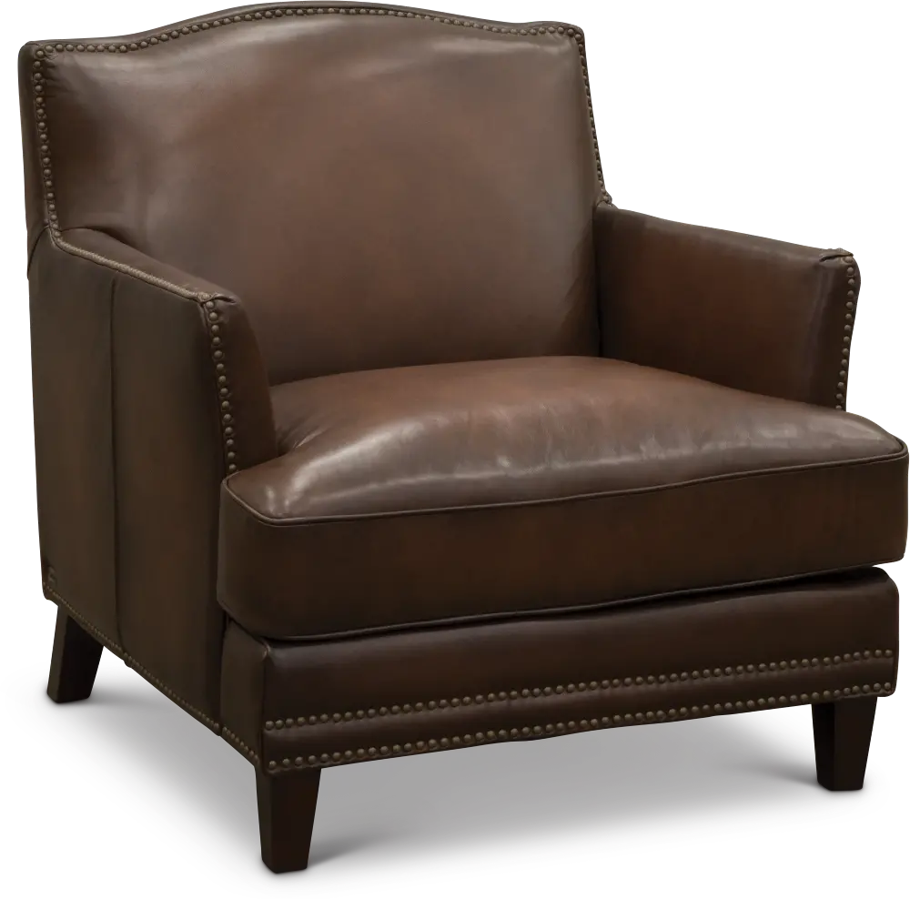Traditional Brown Leather Chair - Manchester-1