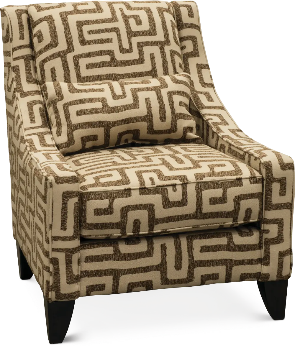 Contemporary Walnut Brown Accent Chair - Renegade-1