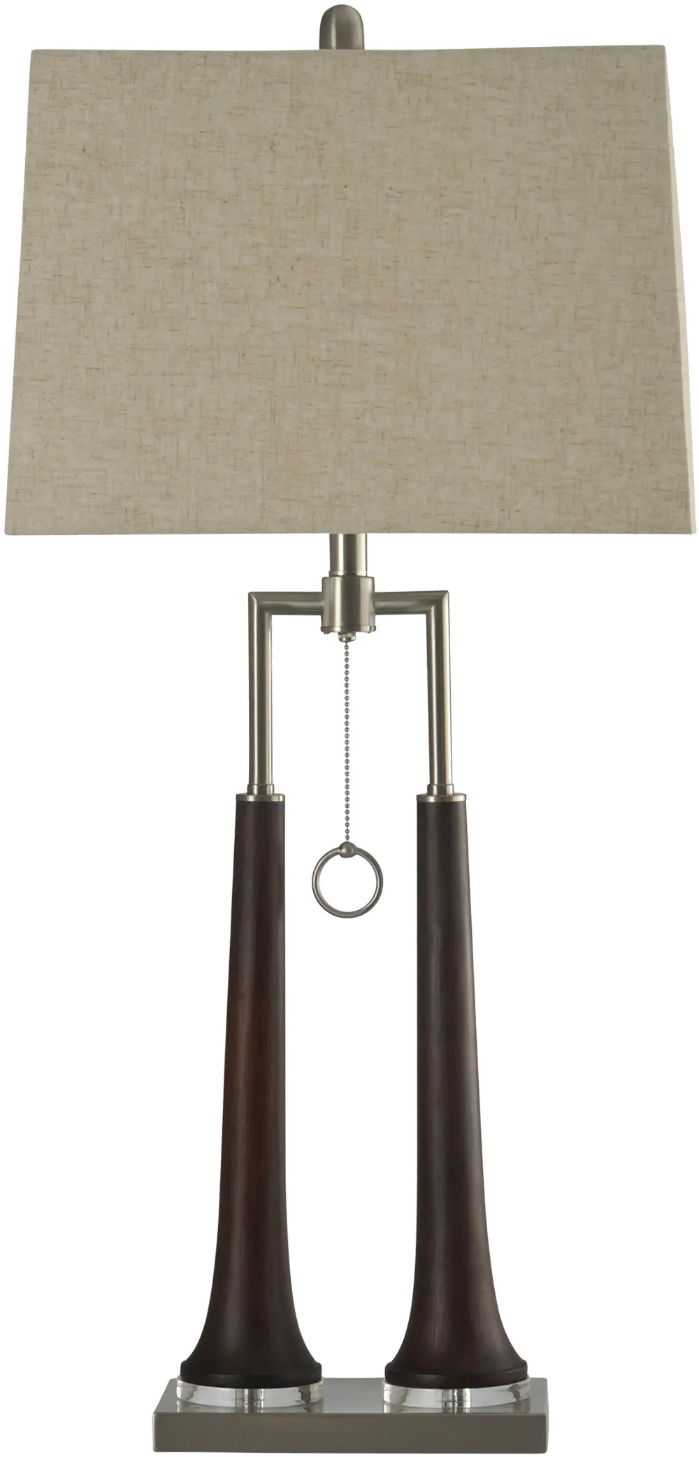 Contemporary Single Ring Pull Chain Table Lamp-1