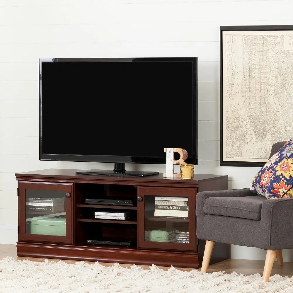 10533 Cherry Brown TV Stand (54 Inch) - Morgan-1