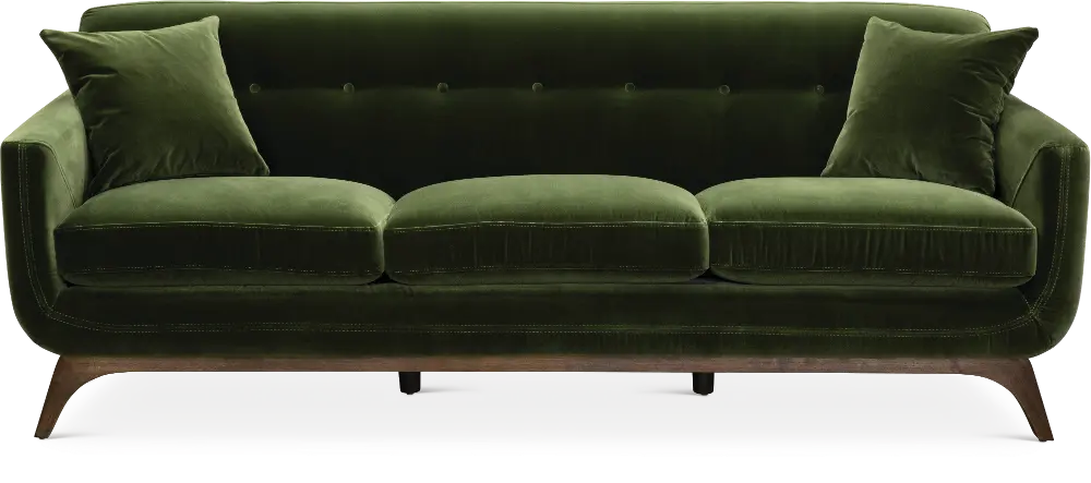 Falkirk Mid Century Modern Olive Green Sofa-1