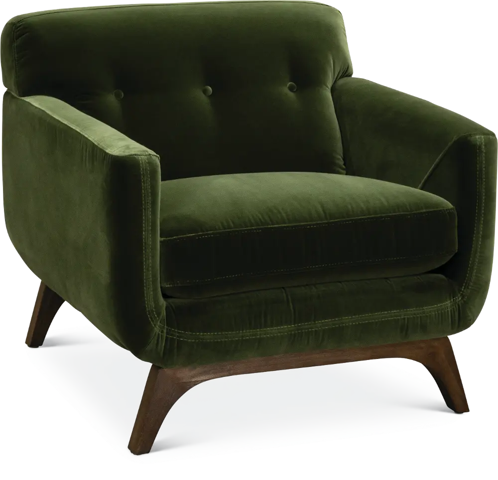 Mid Century Modern Olive Green Chair - Falkirk-1