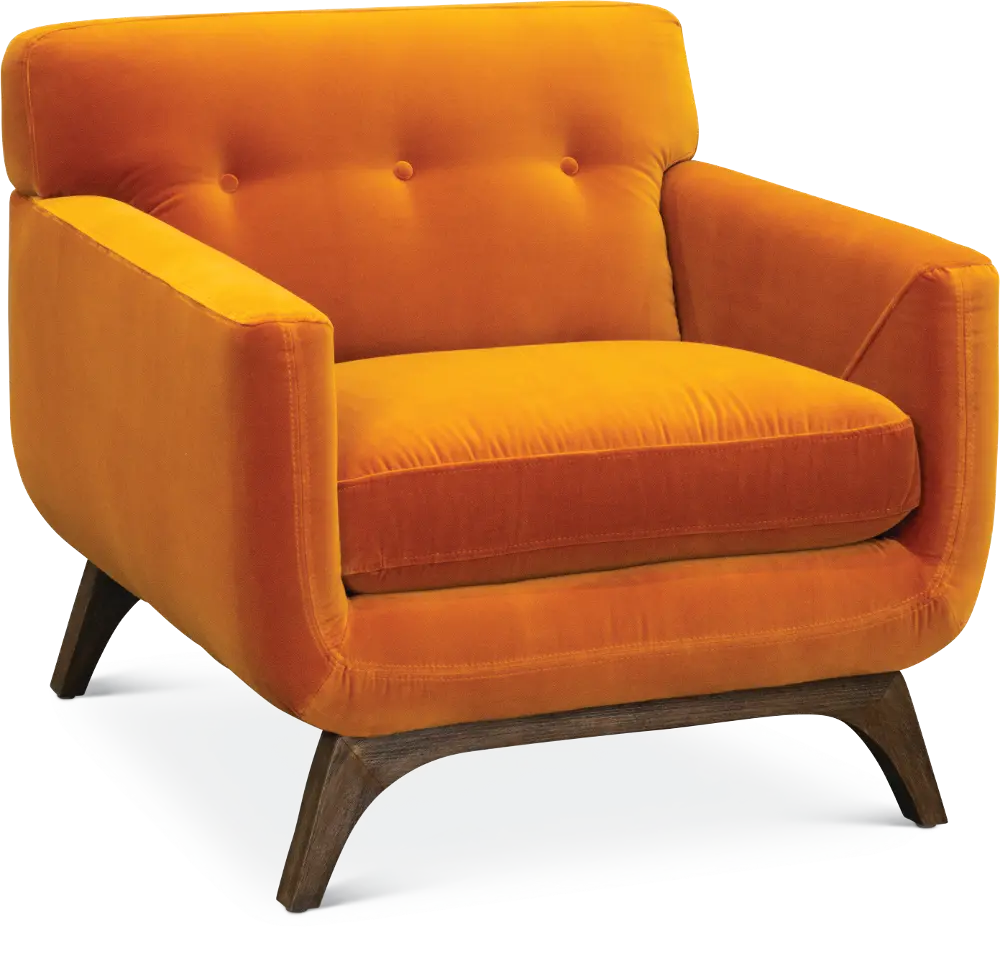 Mid Century Modern Amber Orange Chair - Falkirk-1