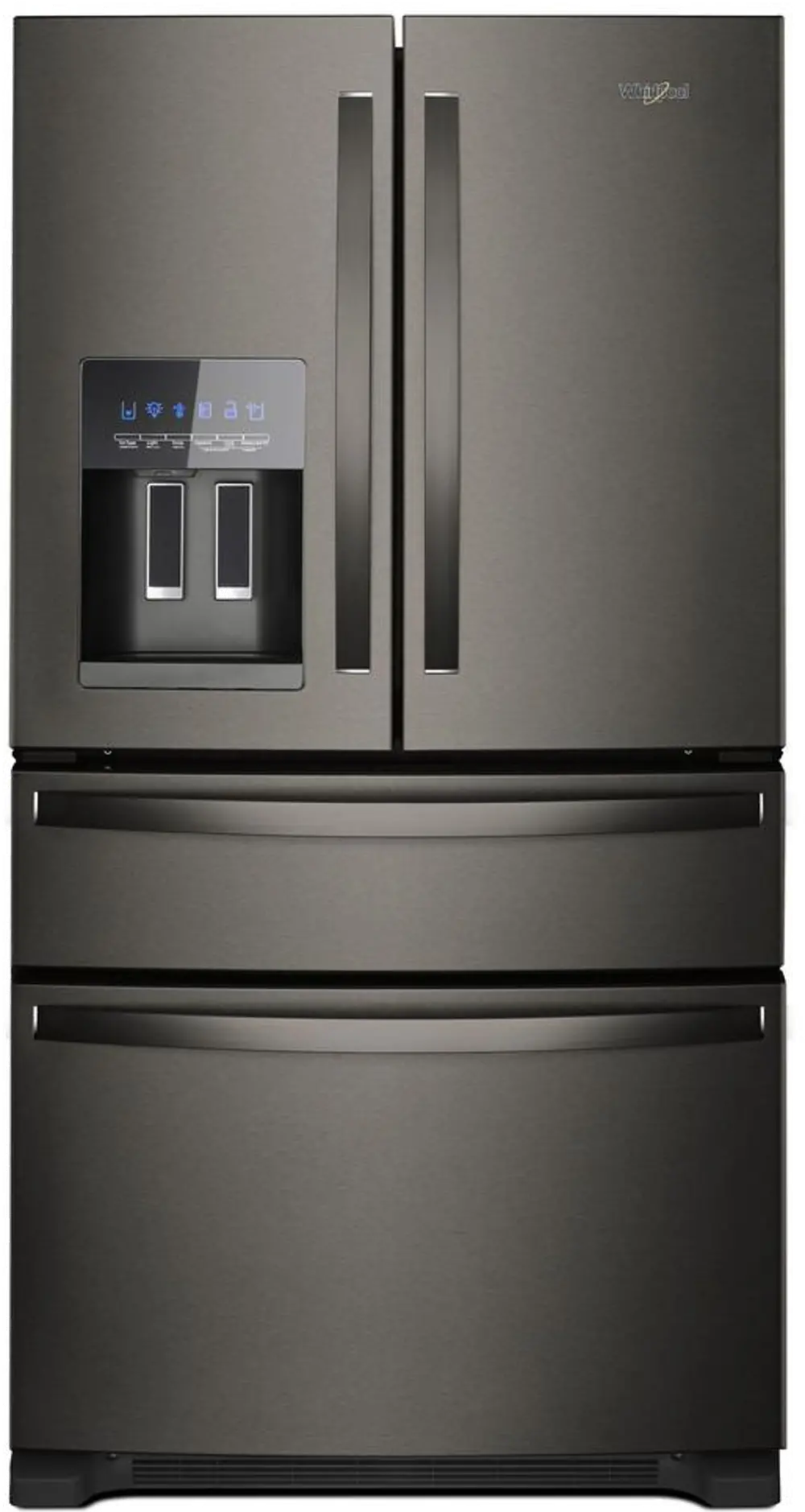 WRX735SDHV Whirlpool 24.5 cu ft 4 Door Refrigerator - Black Stainless Steel-1