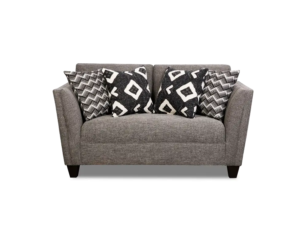Modern Contemporary Gray Loveseat - Carbon-1