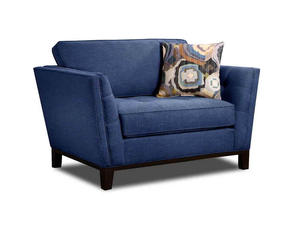 Mid Century Modern Blue Chair - Patchquilt-1