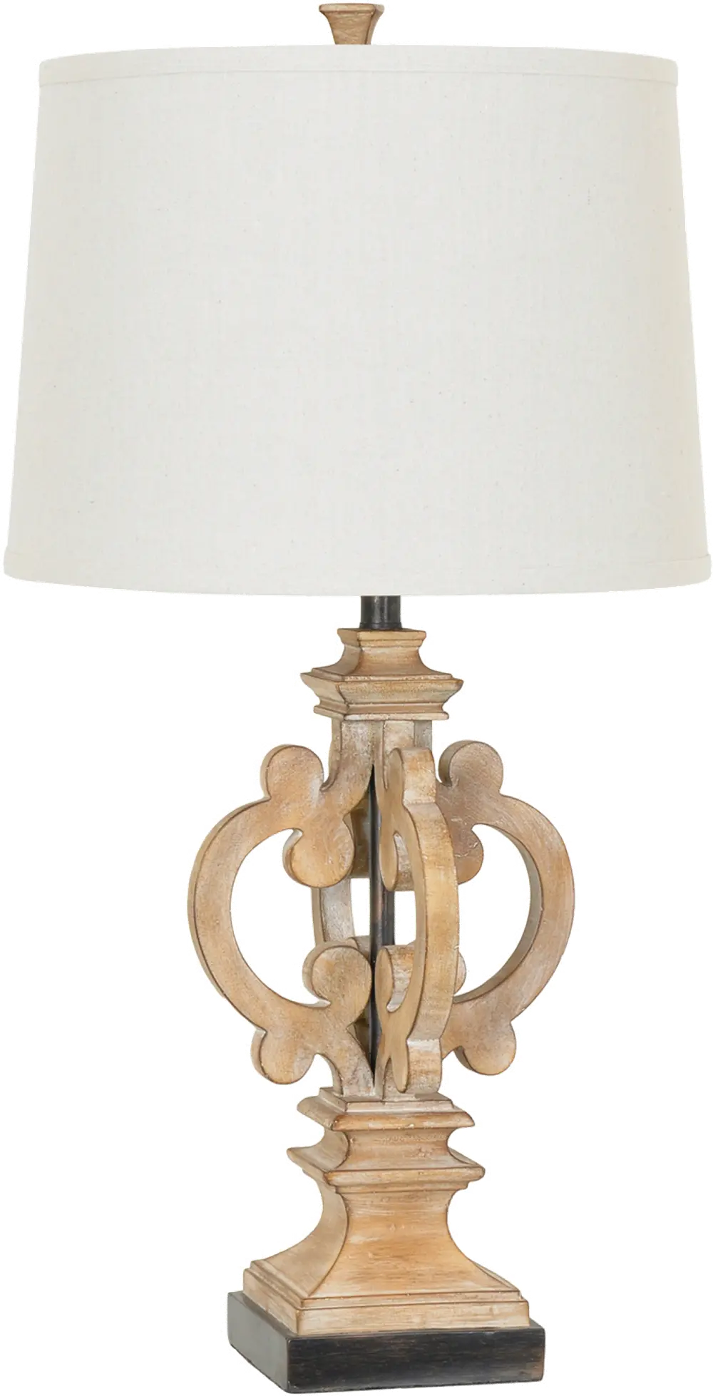 Natural Wood Finish and Resin Table Lamp - Cambridge-1