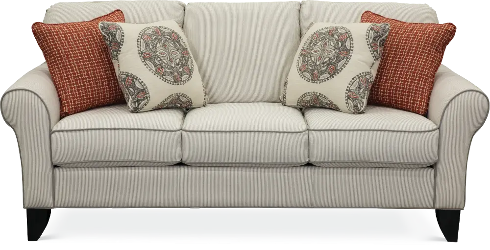 Casual Classic Taupe Stripe Sofa-1