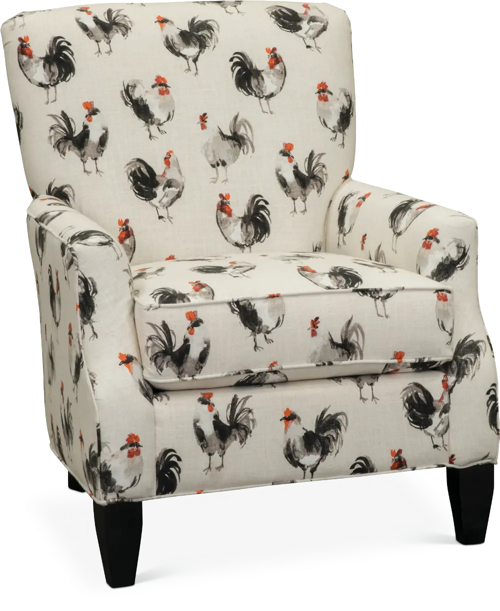 Classic Contemporary Cream Rooster Accent Chair-1