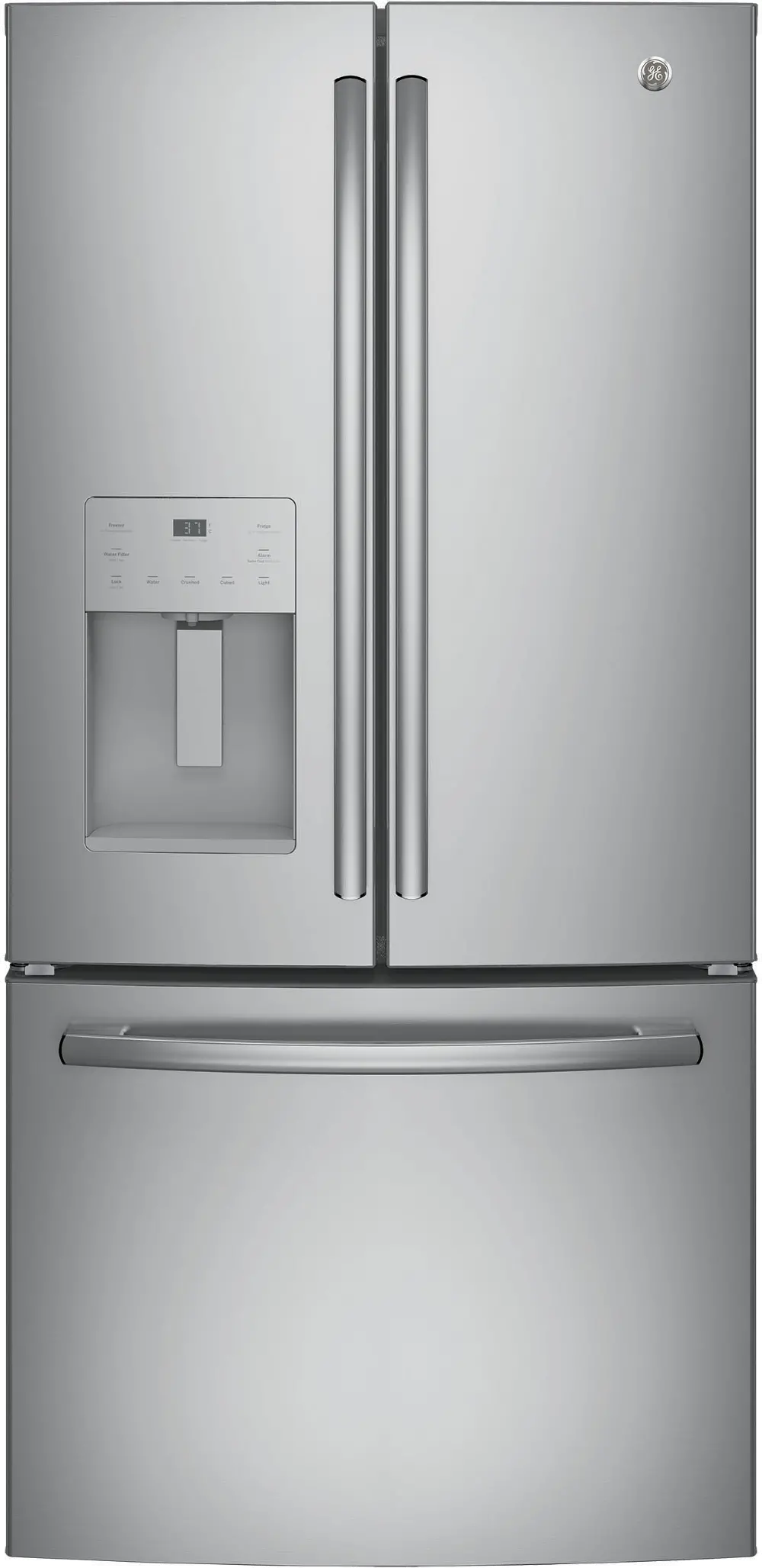 GYE18JSLSS GE French Door Refrigerator - 33 Inch Stainless Steel Counter-Depth-1