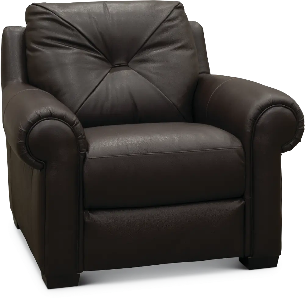 U924-003/10YM/CH Casual Traditional Chocolate Brown Leather Chair - Claudio-1
