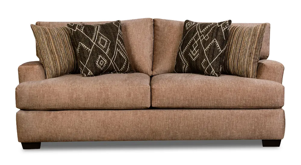 Casual Contemporary Taupe Sofa - Alton-1
