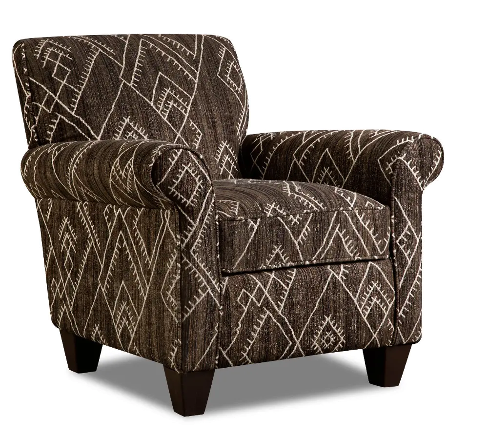 Casual Southwestern Java Brown Accent Chair - Alton-1