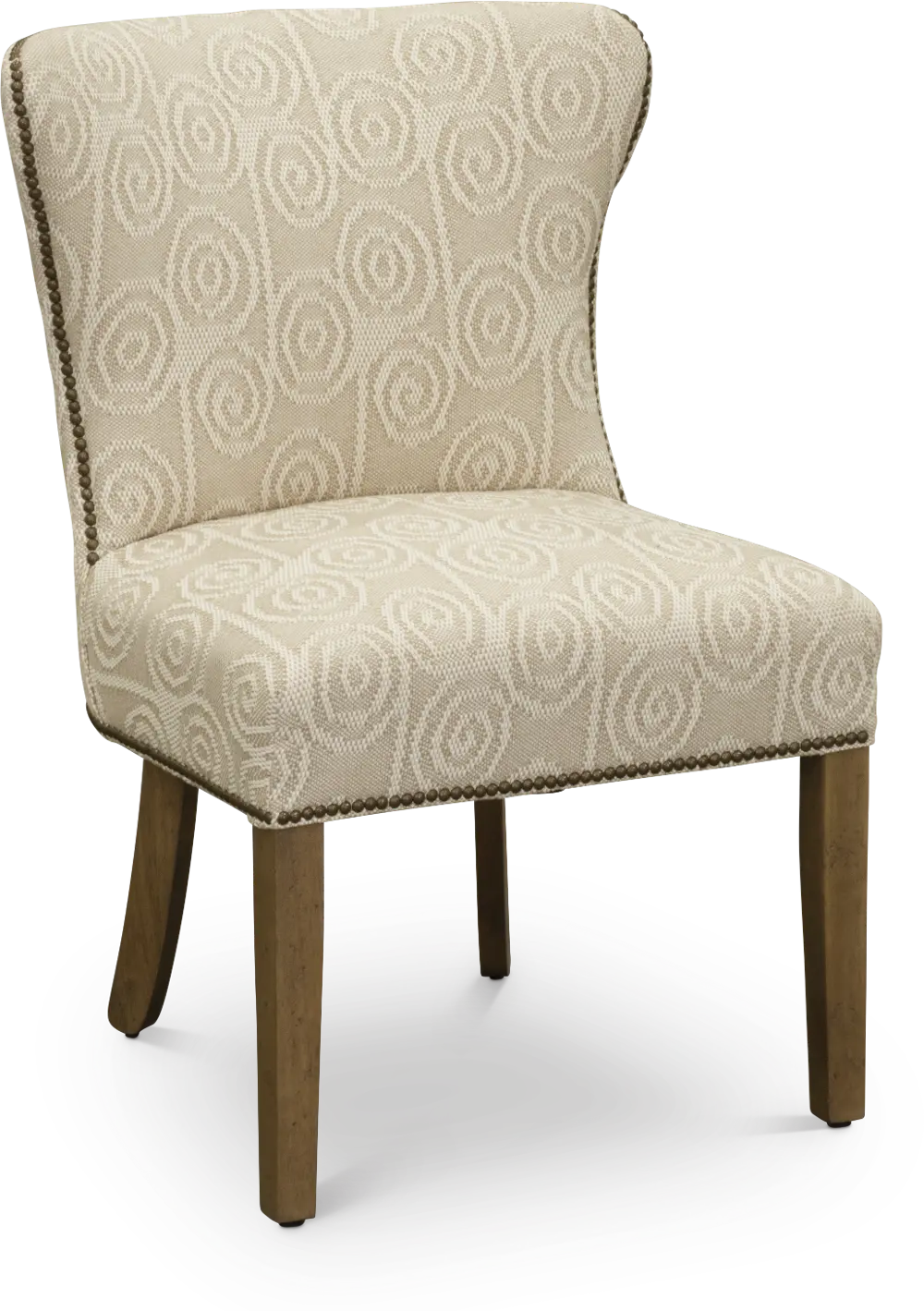 Tan Parsons Wing Upholstered Dining Chair -1