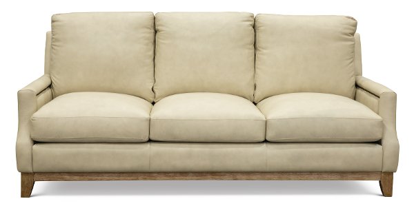 A Leather Sofa For Your Living Room Or Den At Rc Willey Casual Contemporary Beige Leather Sofa Calais