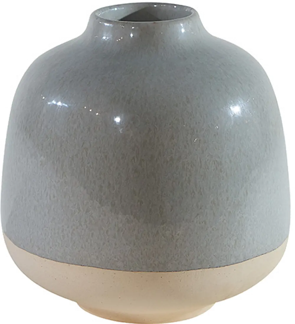 Magnolia Home Furniture 6 Inch Gray Ceramic Amphora Vase-1