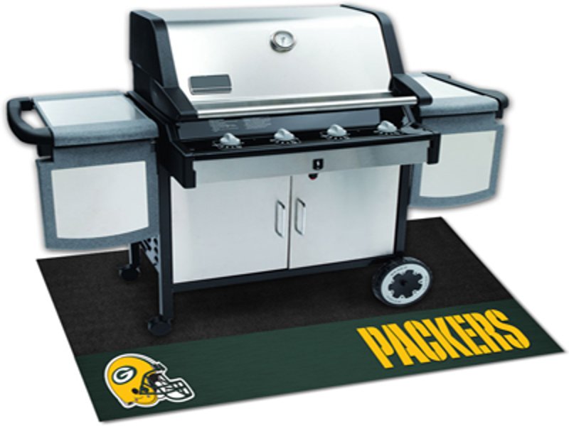 2 X 4 X Small Green Bay Packers Grill Mat Rc Willey Furniture Store