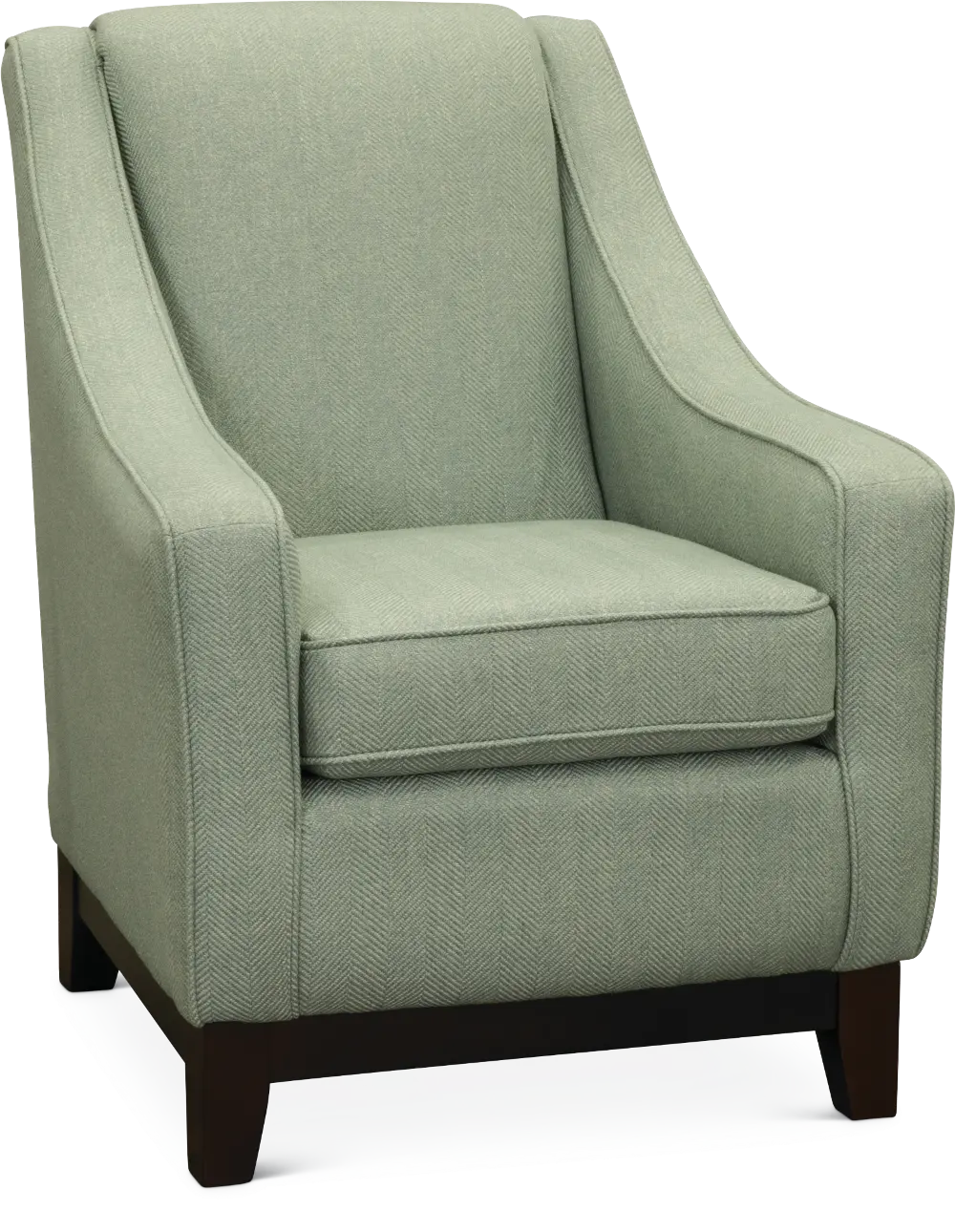 Mariko Seafoam Green Herringbone Club Chair-1