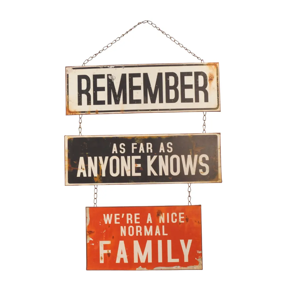 Normal Family Metal Wall Sign-1
