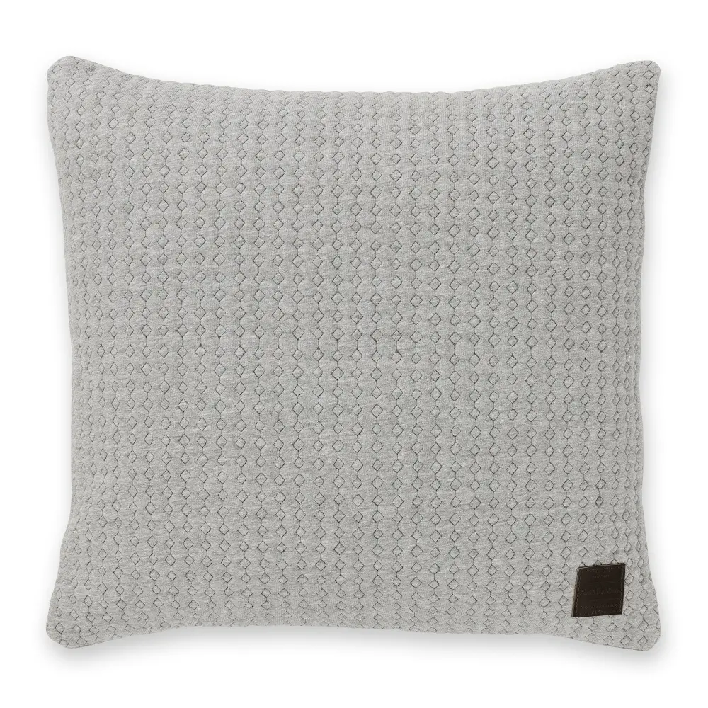100244 Gray Quilted Throw Pillow - Lodge-1