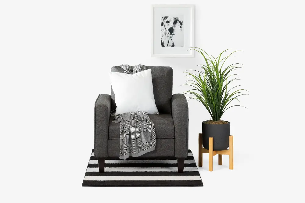 100296 Charcoal Gray Accent Chair - Live-it Cozy-1