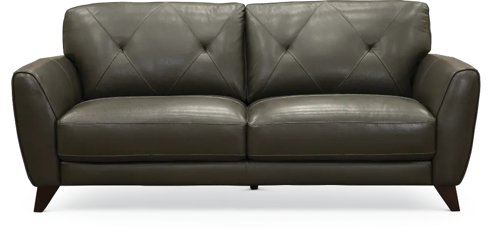 Modern Dark Gray Leather Sofa - Colours-1